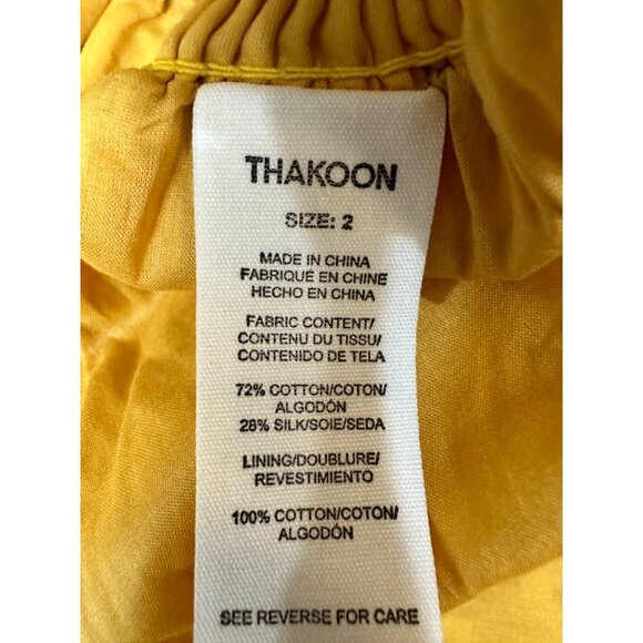 Thakoon Yellow Smocked Eyelet Mini Skirt NWT 2 - Picture 9 of 10